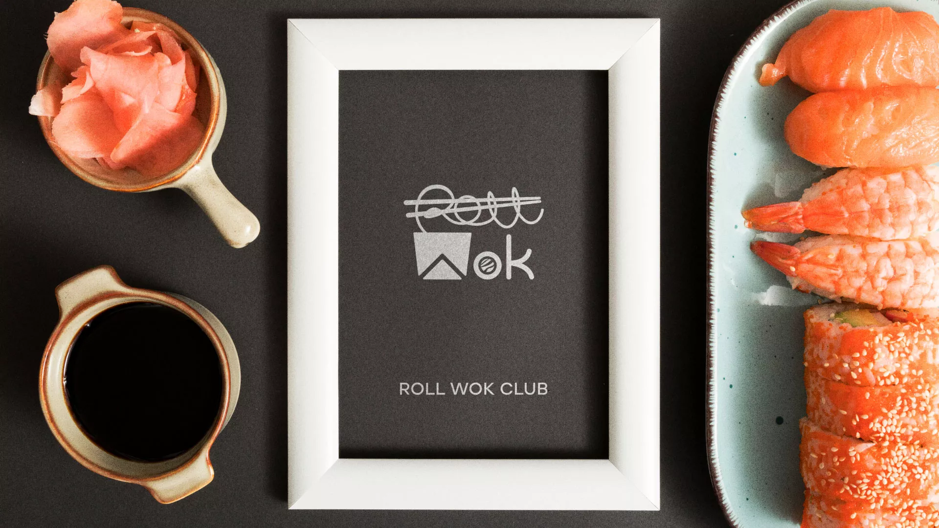 Разработка логотипа суши-бара «Roll Wok Club» в Пятигорске