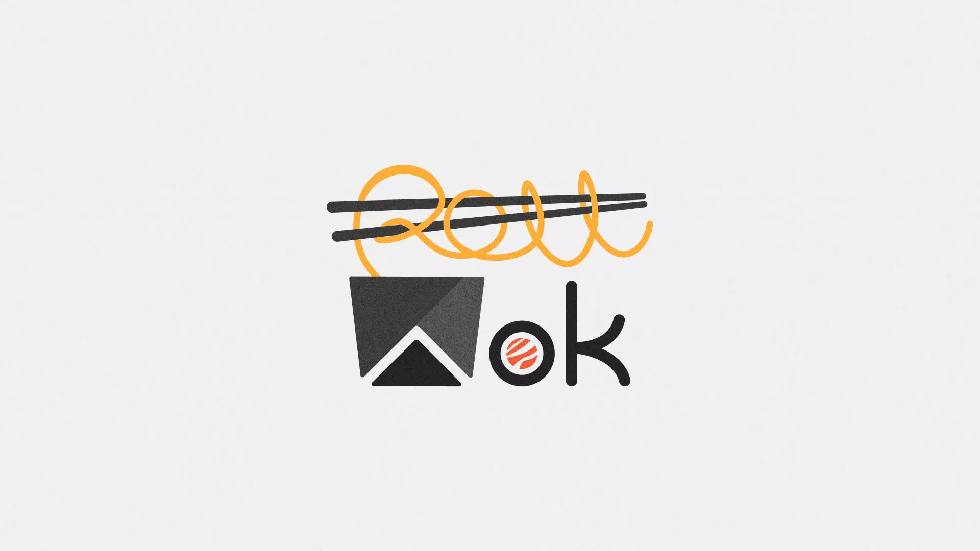 Разработка логотипа суши-бара «Roll Wok Club» в Пятигорске